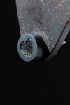 Parts of Four Stud Earrings Collection II Highly Handcrafted Natural Stone PS4-1035-9-KA+DIA-HEI Black Oxidized Sterling Silver+0.1 Carat Diamond Slice PPOF44